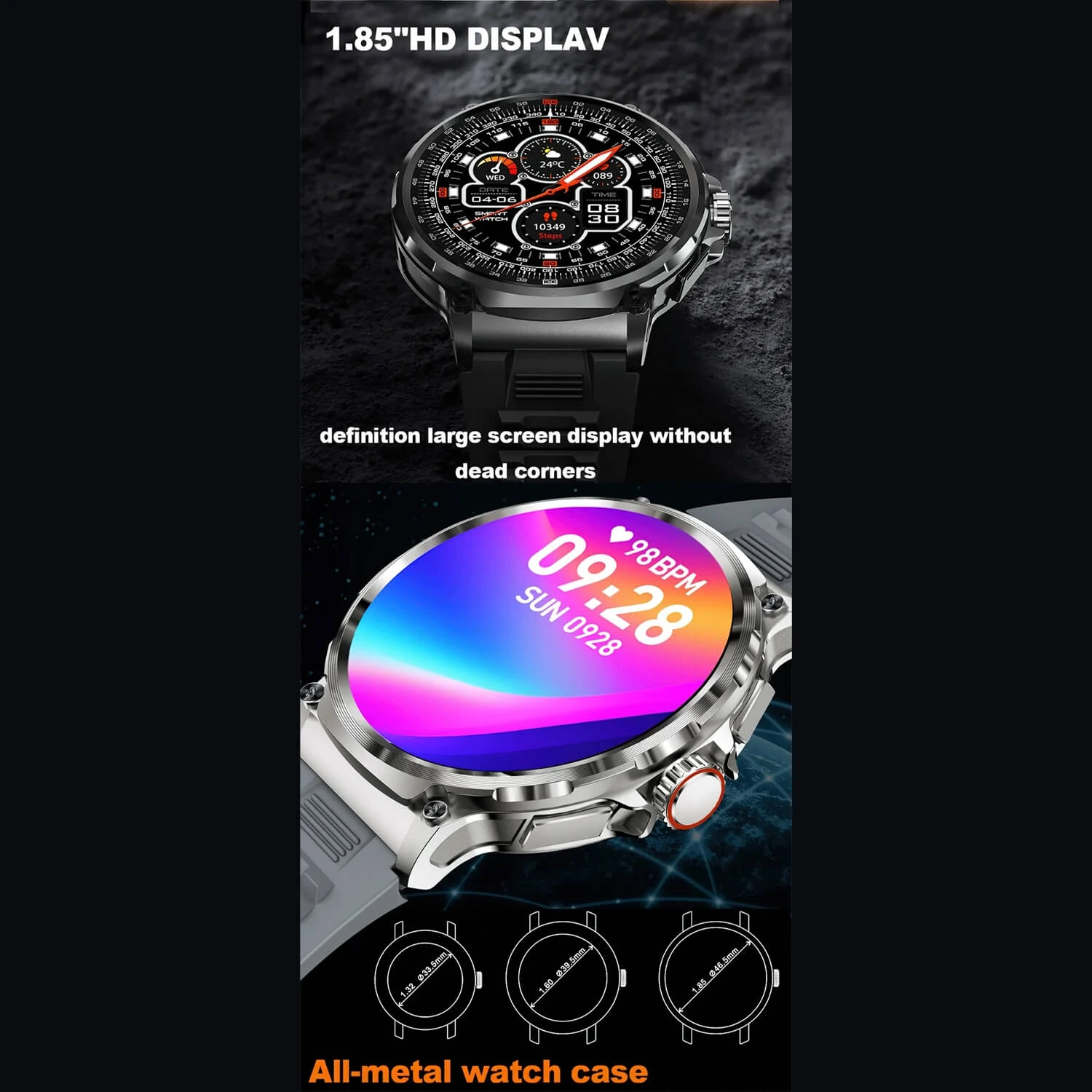 Smartwatch Microwear V69 - Grey Silicone