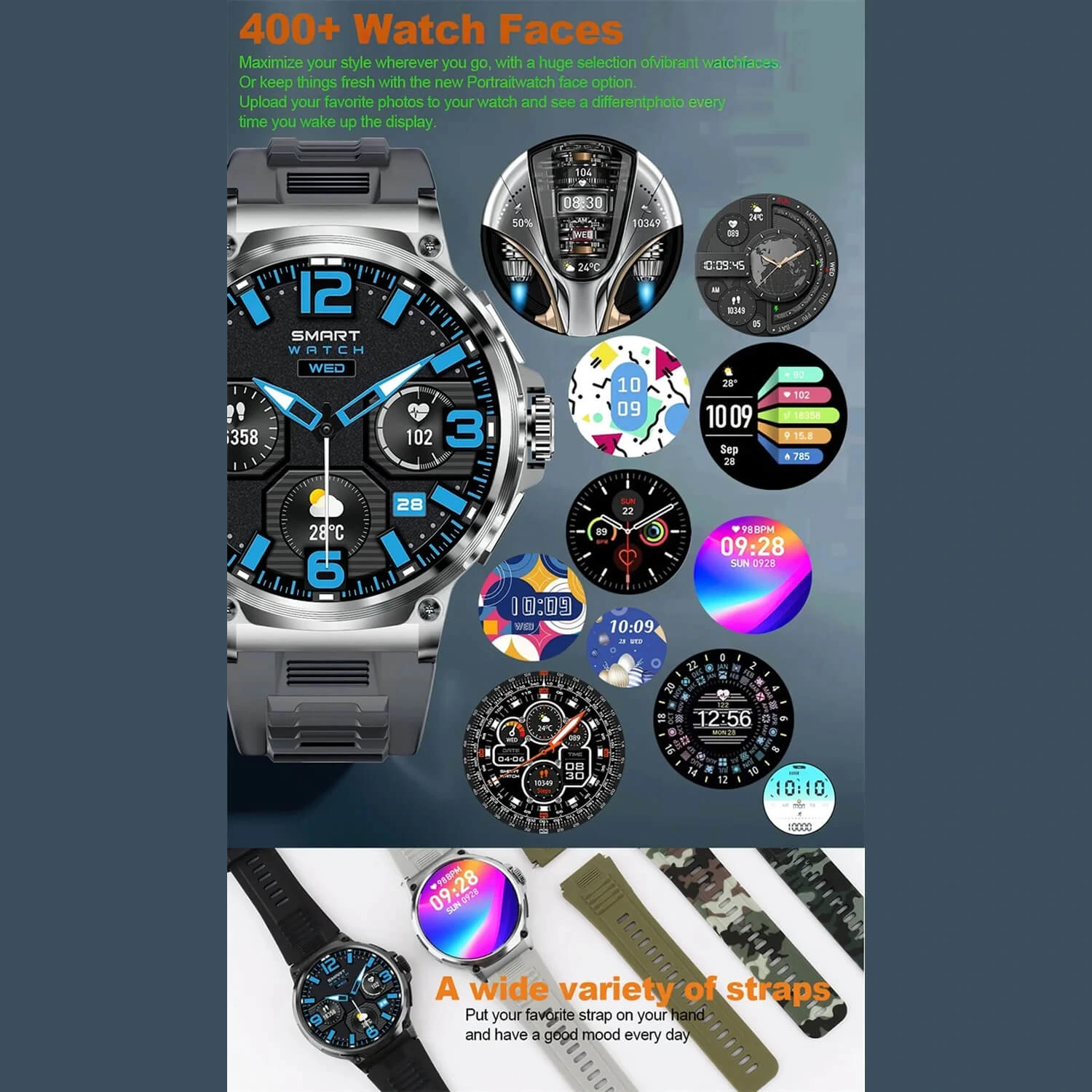 Smartwatch Microwear V69 - Grey Silicone