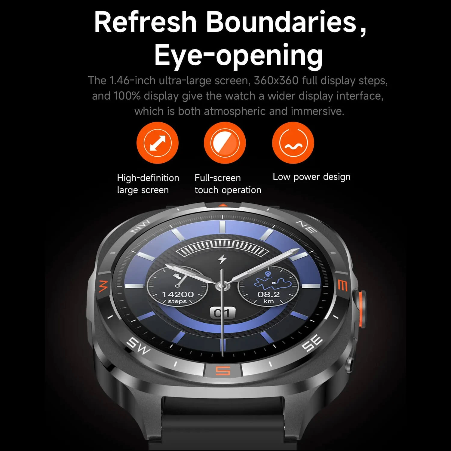 Smartwatch Microwear G400 - Brown Silicone