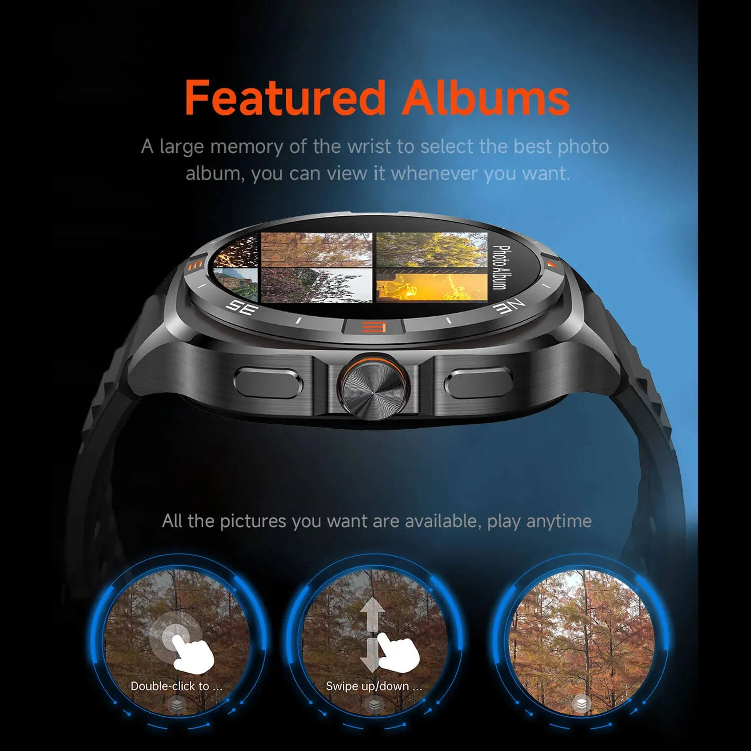 Smartwatch Microwear G400 - Brown Silicone