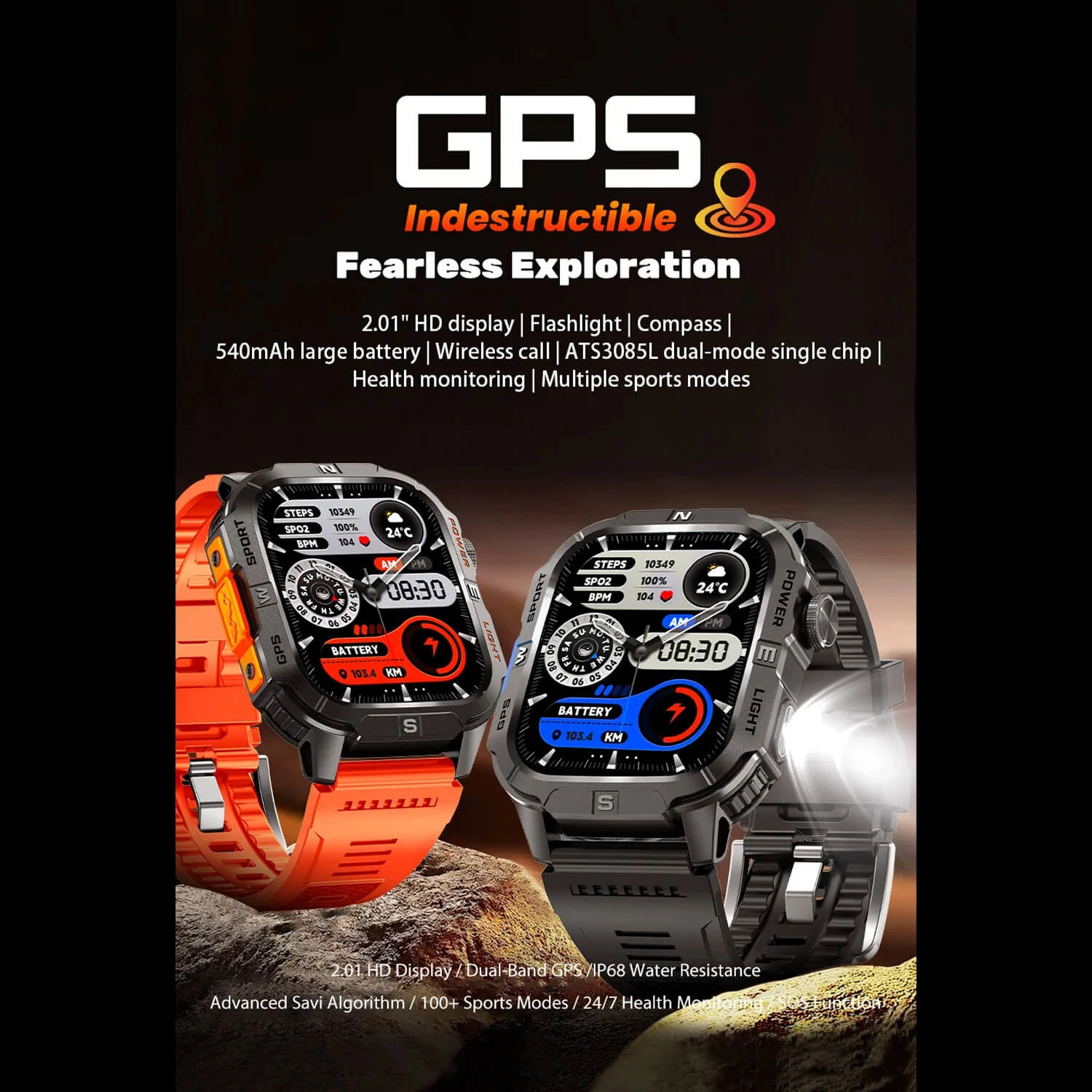 Smartwatch Microwear GTH3 - Blue