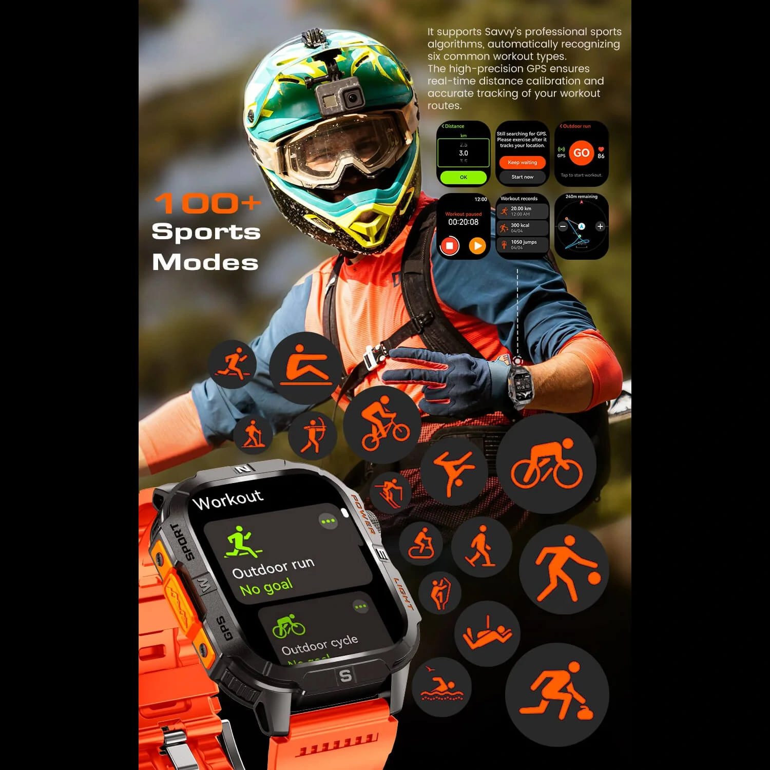 Smartwatch Microwear GTH3 - Blue