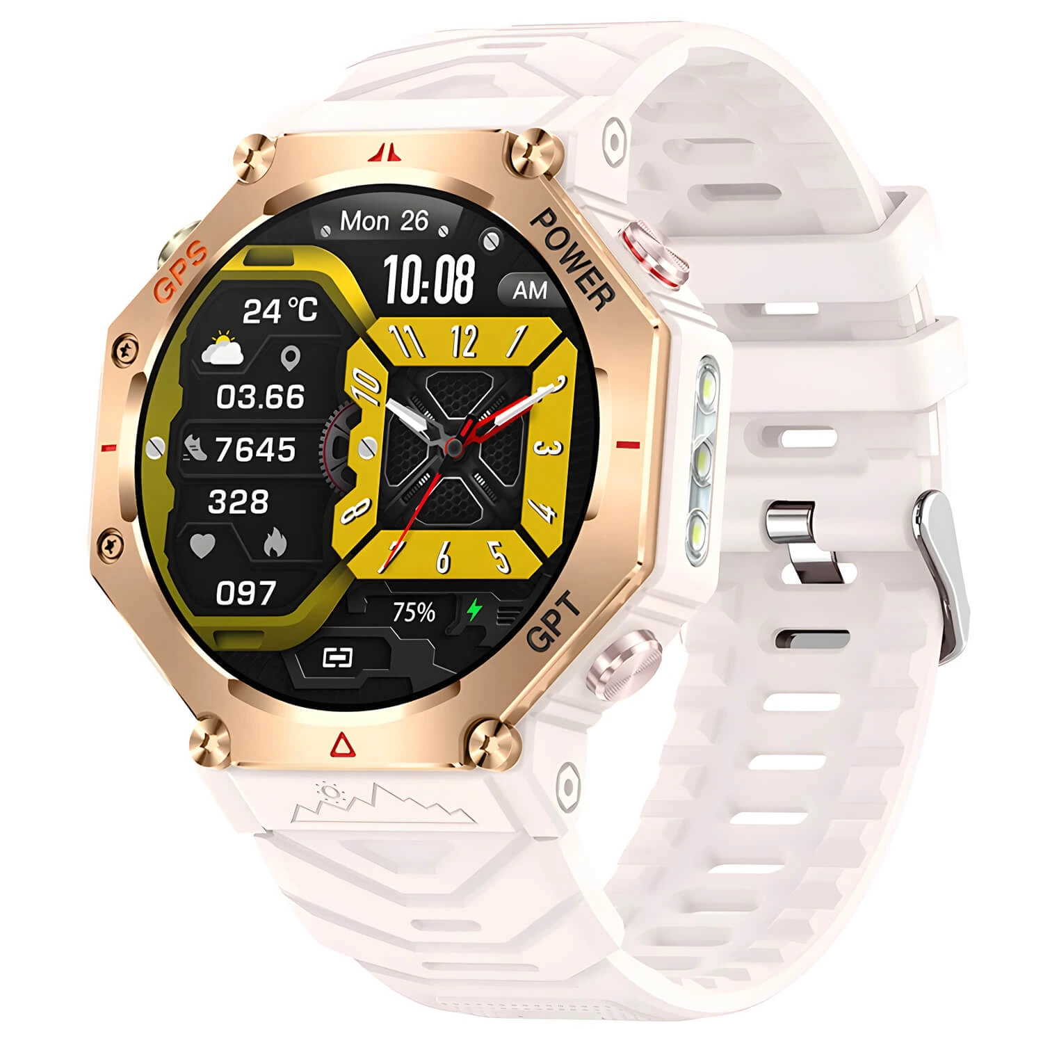Smartwatch Microwear KC91 - Pink Silicone