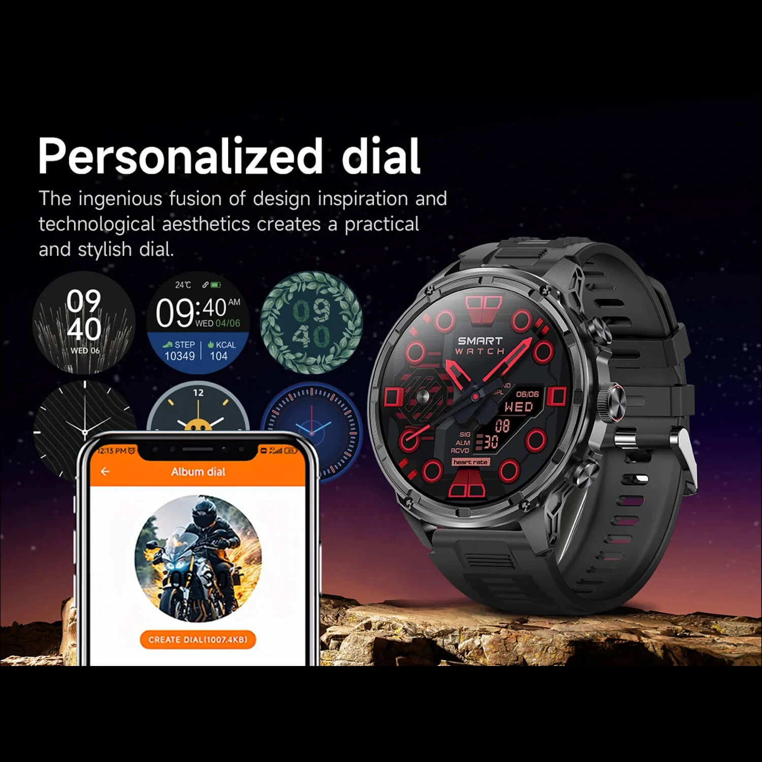 Smartwatch Microwear V99 - Silver Steel