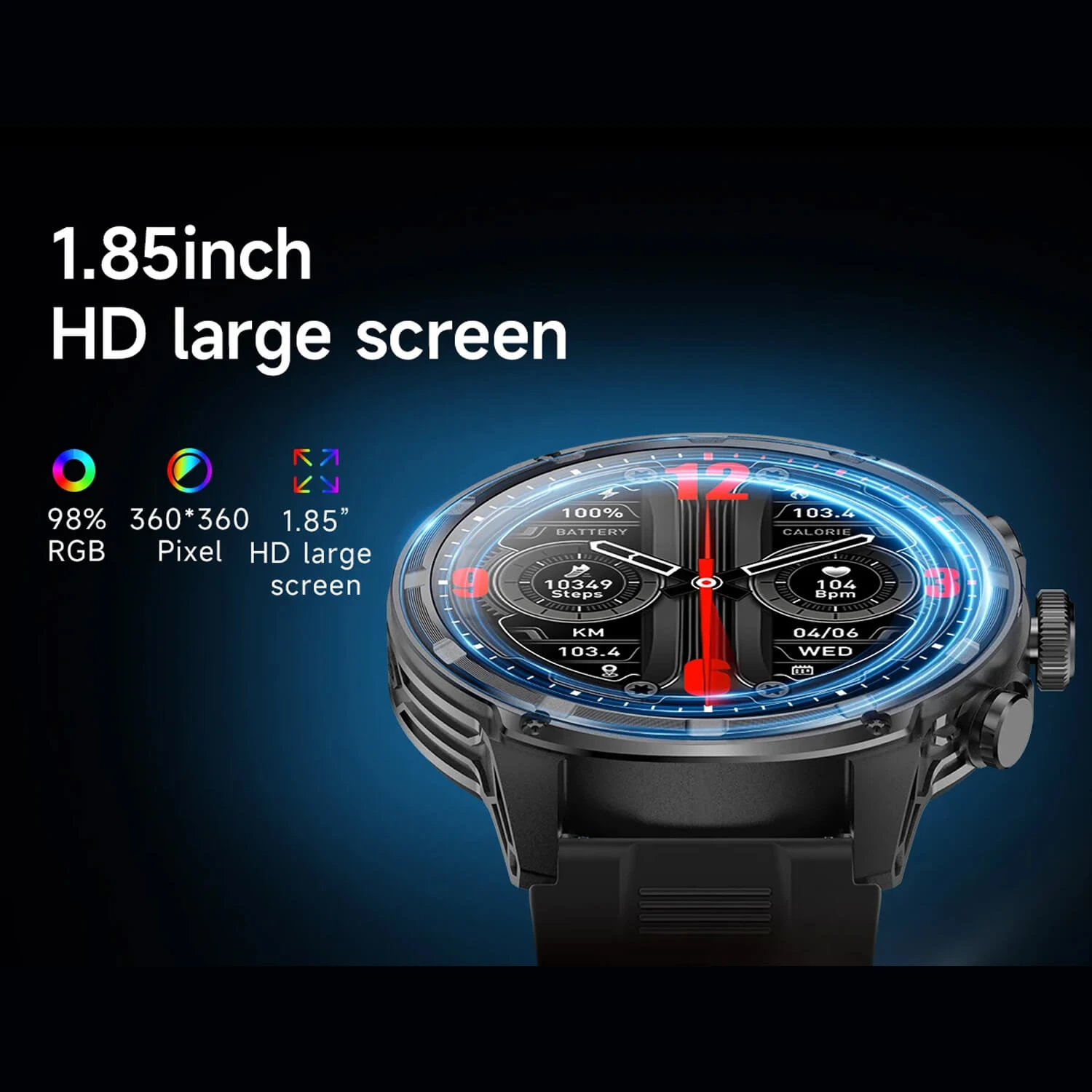 Smartwatch Microwear V99 - Silver Steel