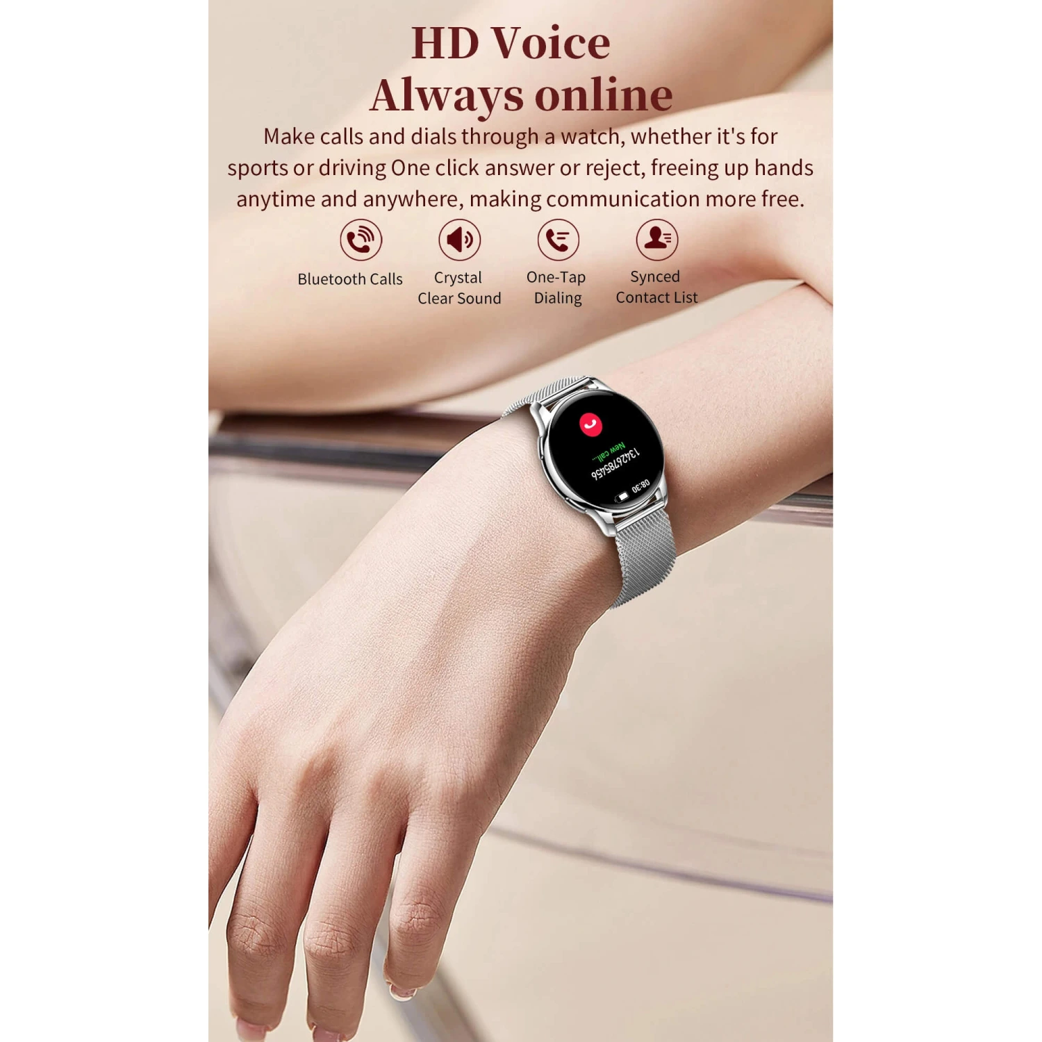 Smartwatch Microwear Y11 - Silver Steel