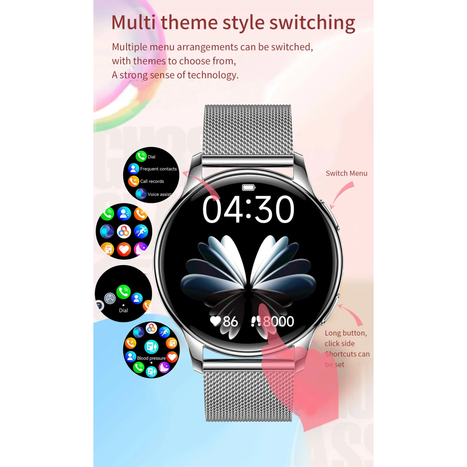 Smartwatch Microwear Y11 - Silver Steel