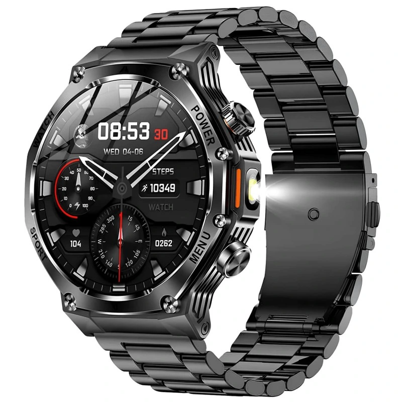 Smartwatch Microwear AK82 - Black Steel
