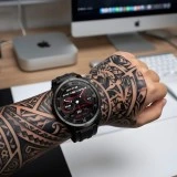 Smartwatch Microwear AK95 - Black Silicone
