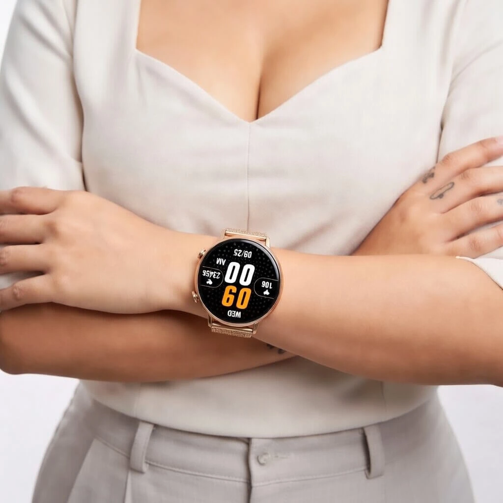 Smartwatch Microwear CY700 - Gold Steel