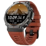 Smartwatch Microwear DM58 GPS - Red Ceramic Silicone