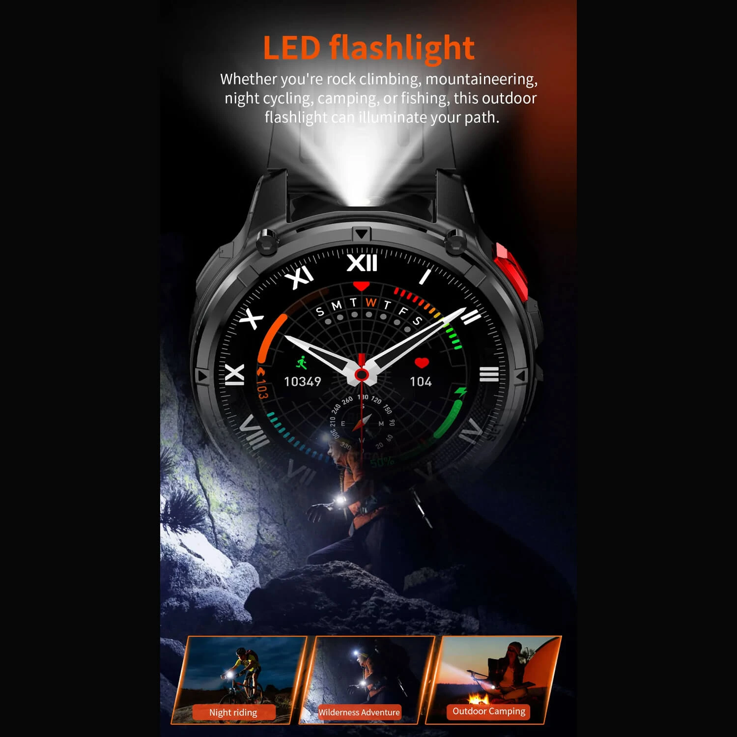 Smartwatch Microwear HT33- Blue Camo Silicone