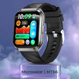 Smartwatch Microwear MT66 - Black Silicone