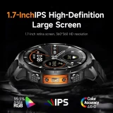 Smartwatch Microwear MK100 - Black Silicone