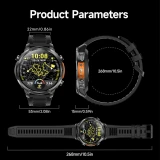 Smartwatch Microwear MK100 - Black Silicone