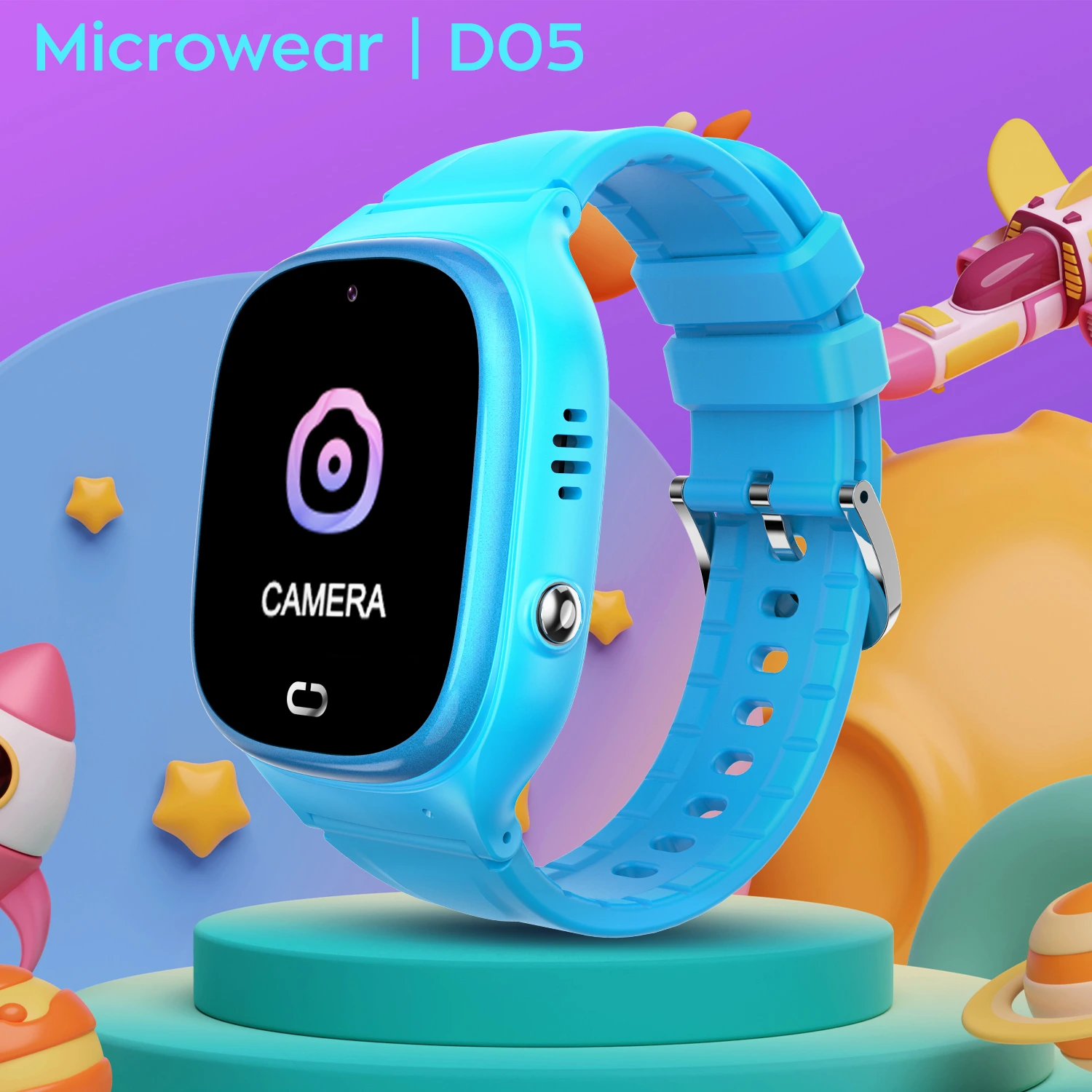 Smartwatch Microwear D05 2G GPS WIFI - Blue Silicone