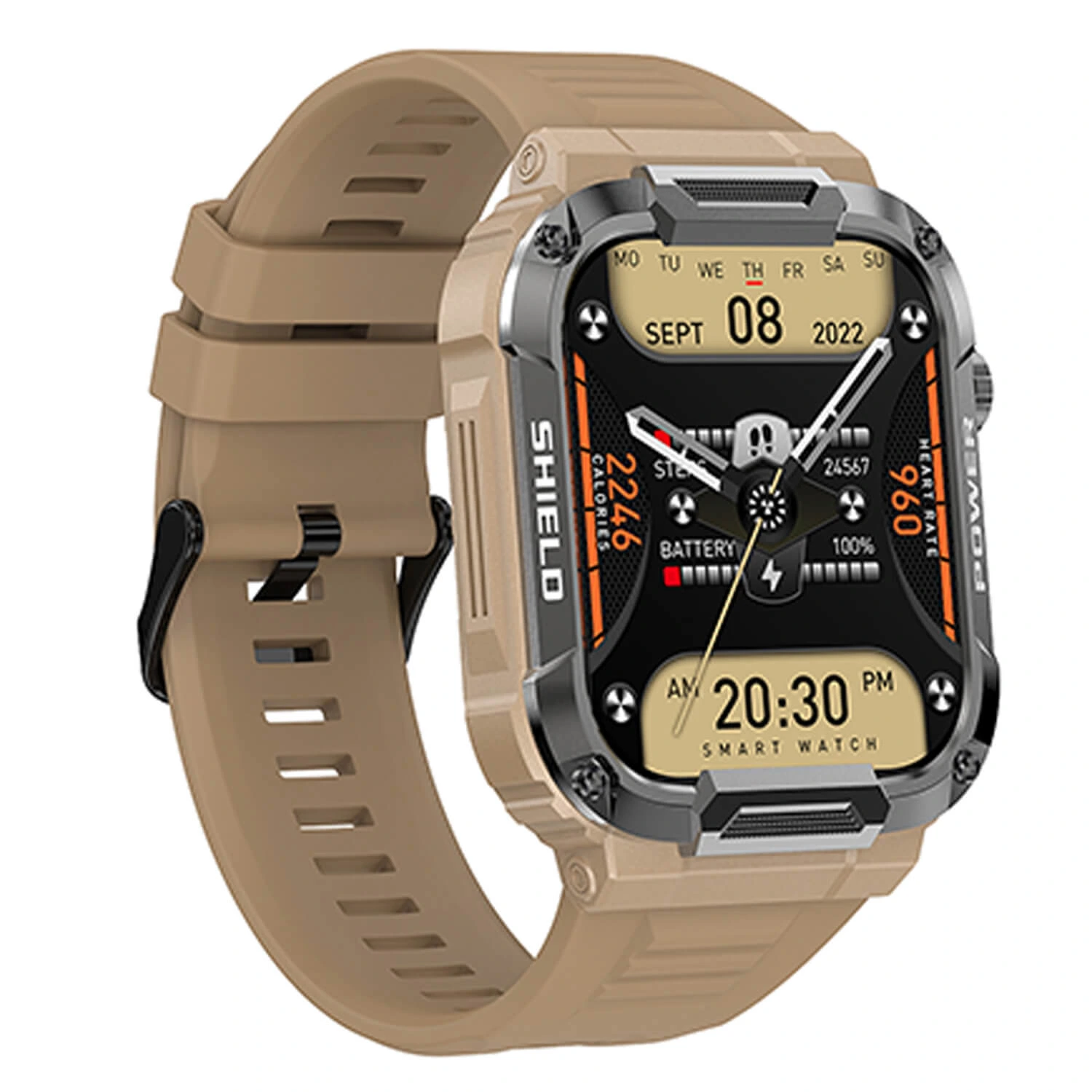 Smartwatch Microwear MK66- Khaki Silicone