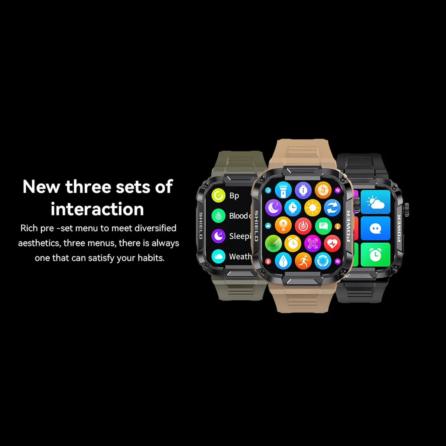 Smartwatch Microwear  MK66- Green Silicone