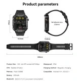 Smartwatch Microwear  MK66- Green Silicone