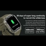 Smartwatch Microwear  MK66- Green Silicone