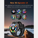 Smartwatch Microwear KT88 - Black Silicone