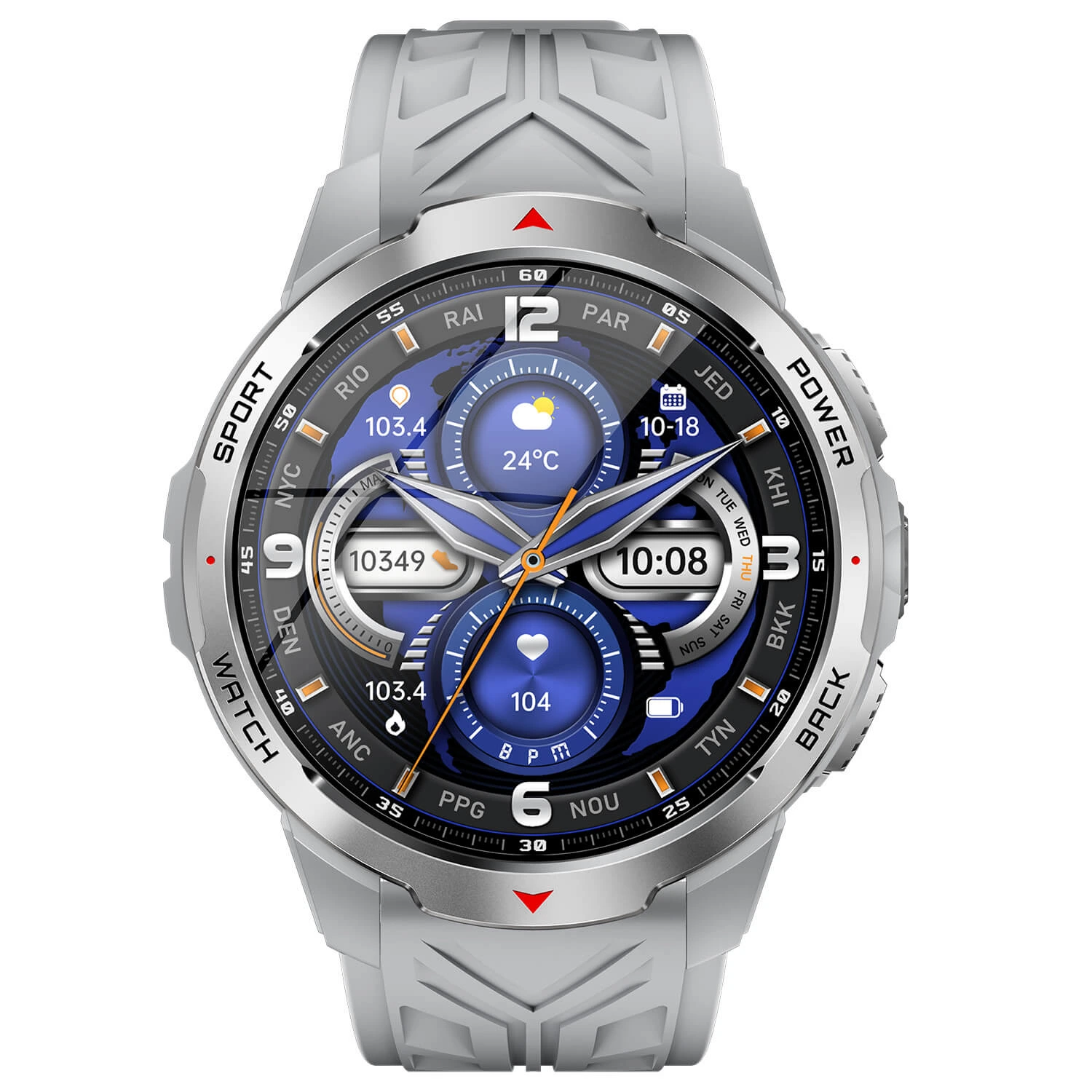 Smartwatch Microwear KT88 - Grey Silicone