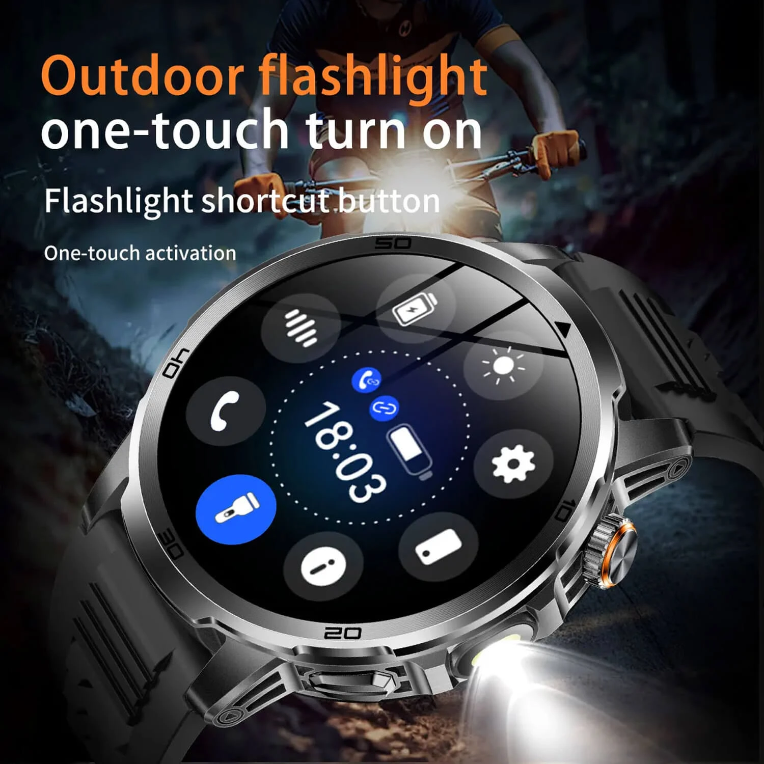 Smartwatch Microwear AK95 - Black Steel