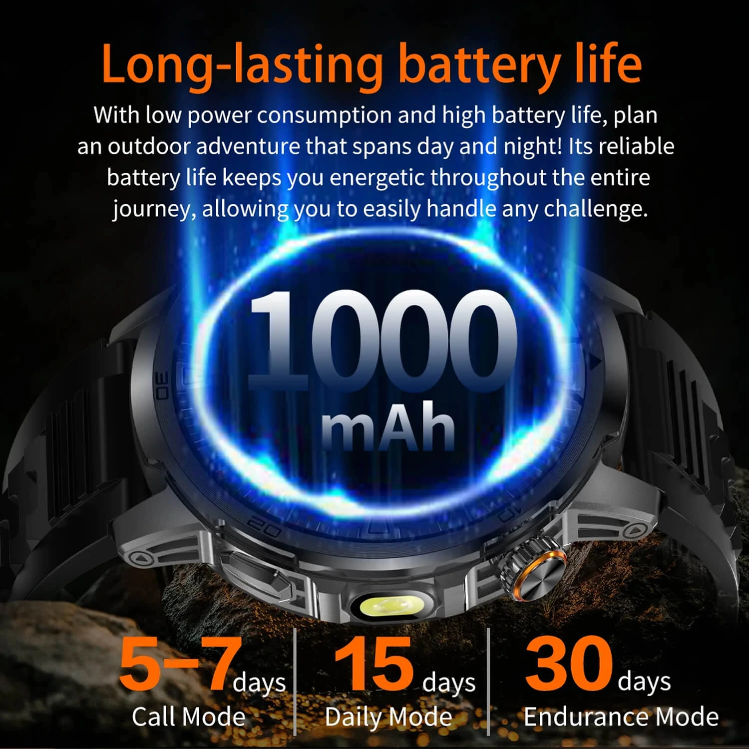 Smartwatch Microwear AK95 - Black Steel