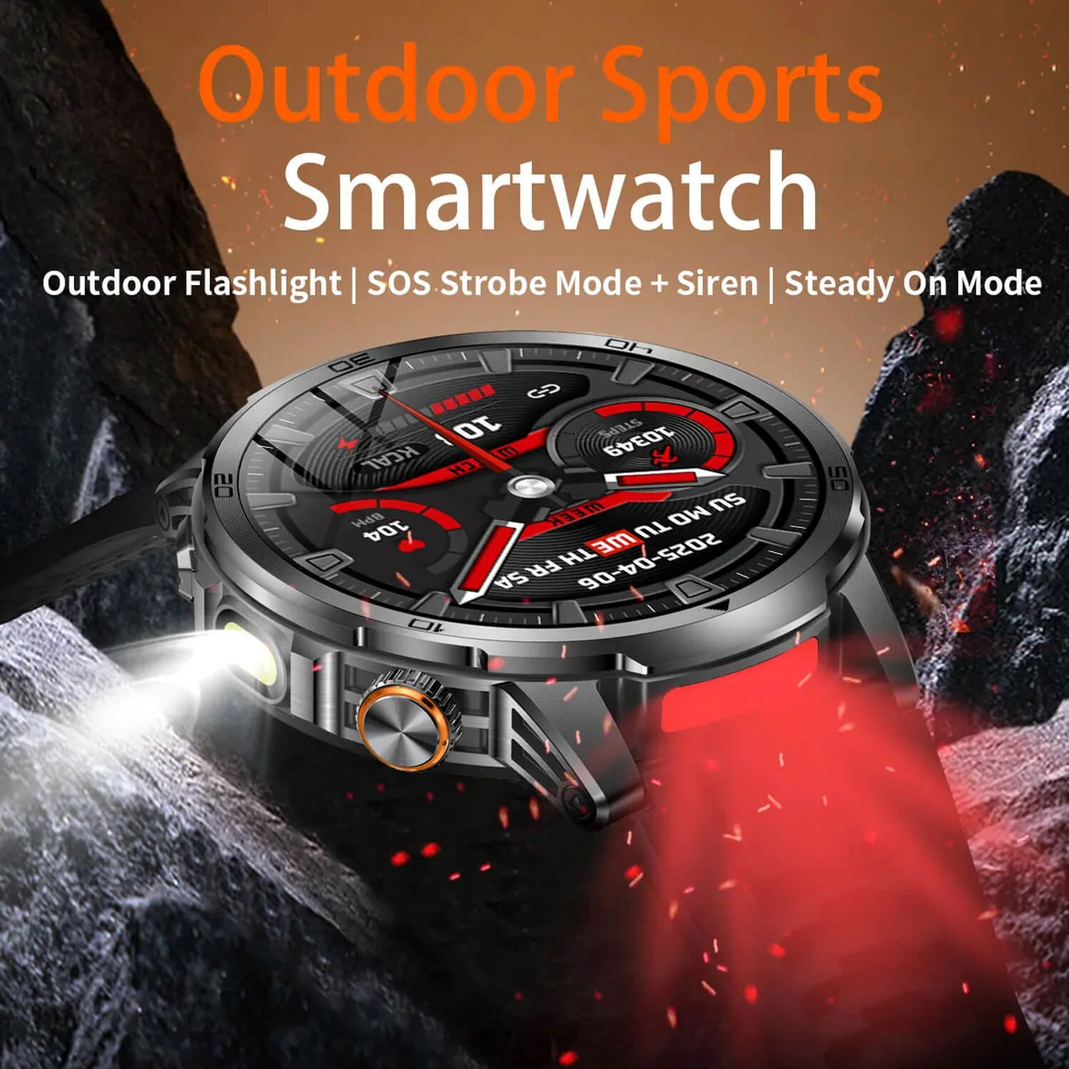 Smartwatch Microwear AK95 - Black Steel