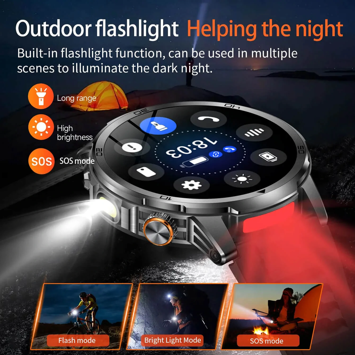 Smartwatch Microwear AK95 - Black Steel
