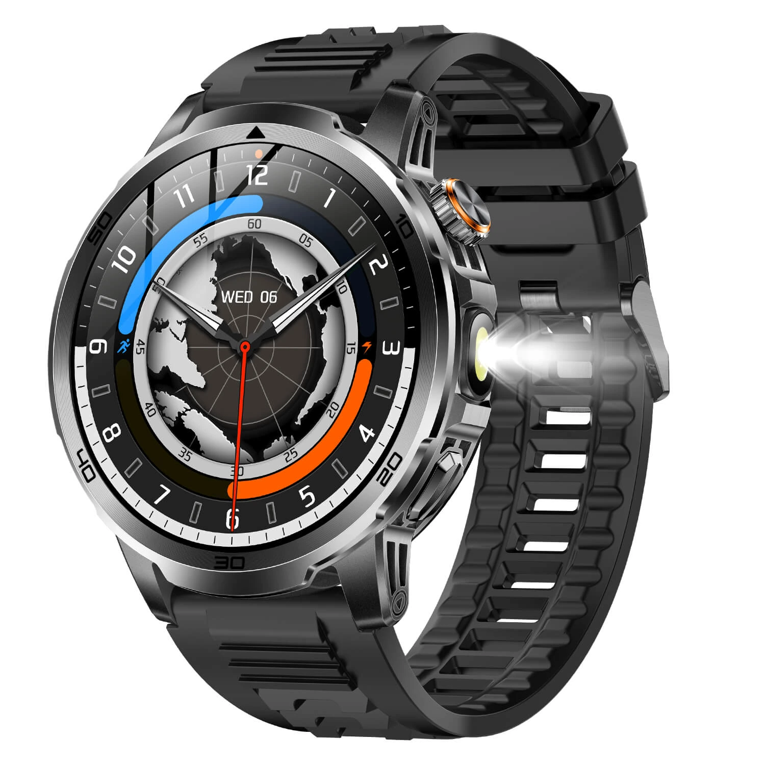 Smartwatch Microwear AK95 - Black Silicone