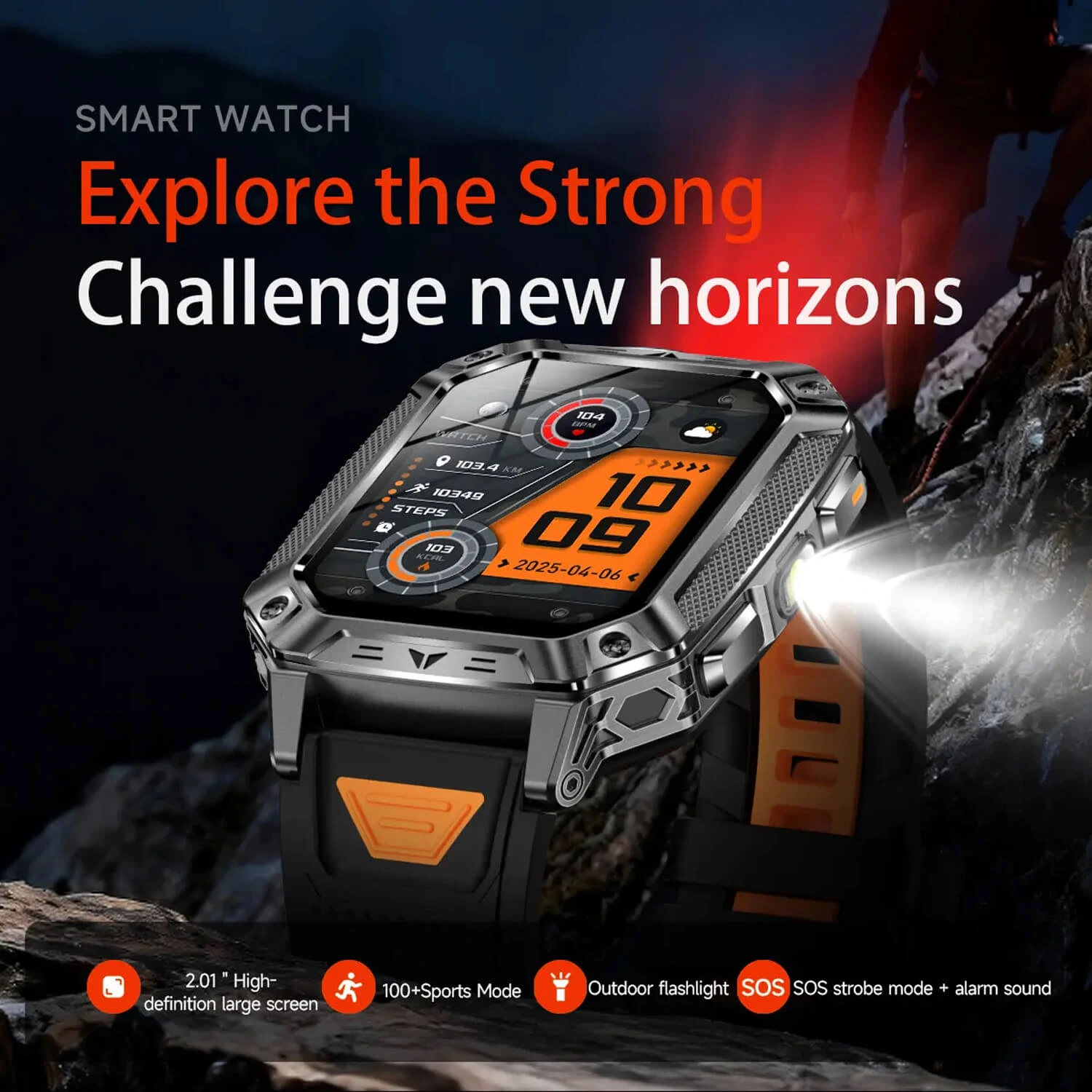 Smartwatch Microwear AK86 - Grey Silicone