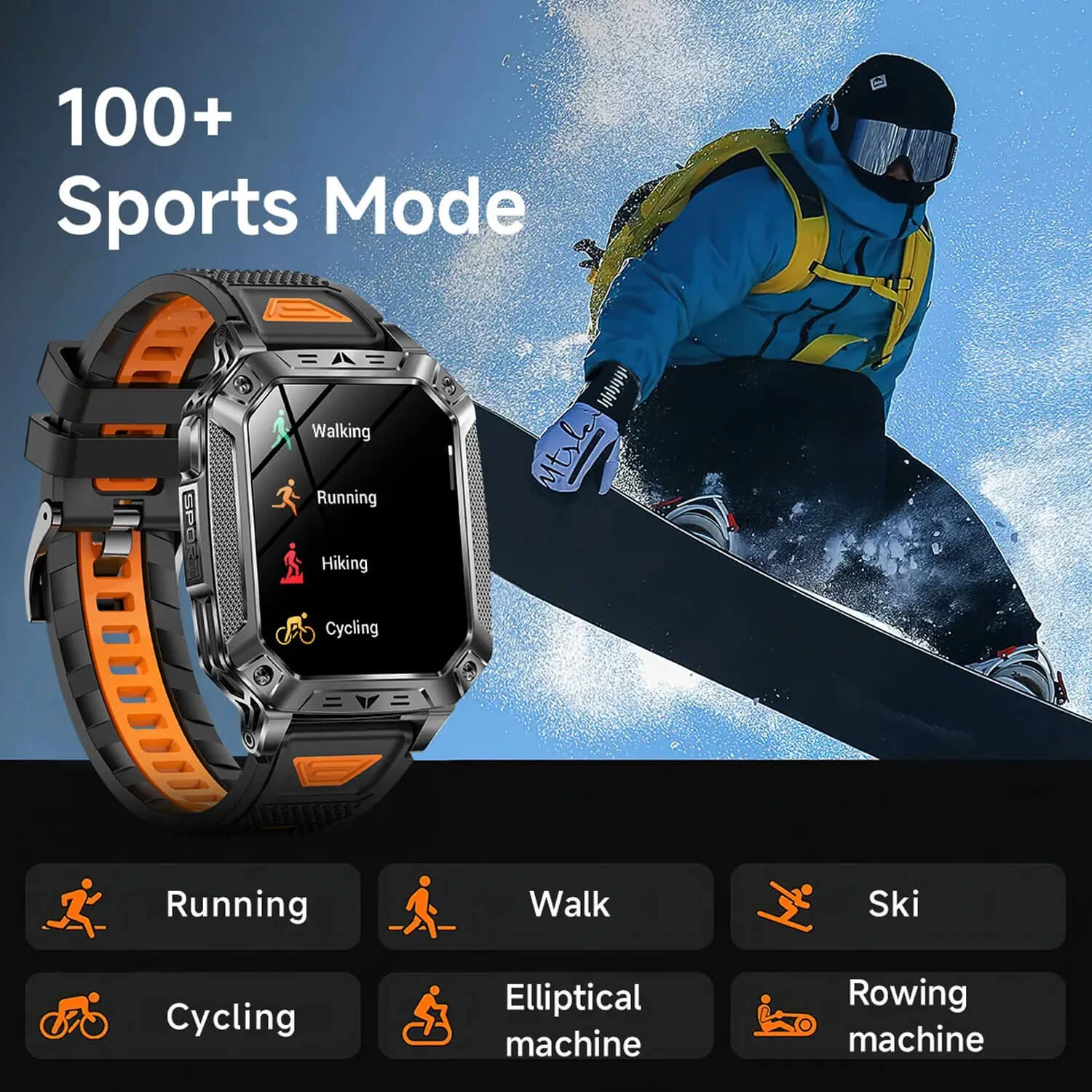 Smartwatch Microwear AK86 - Grey Silicone