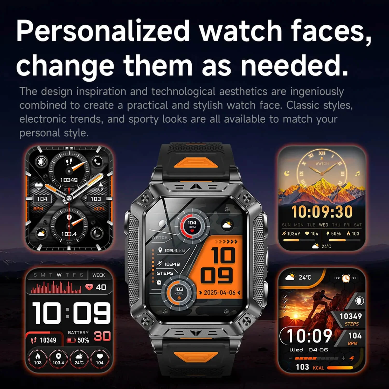 Smartwatch Microwear AK86 - Grey Silicone