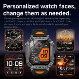 Smartwatch Microwear AK86 - Grey Silicone
