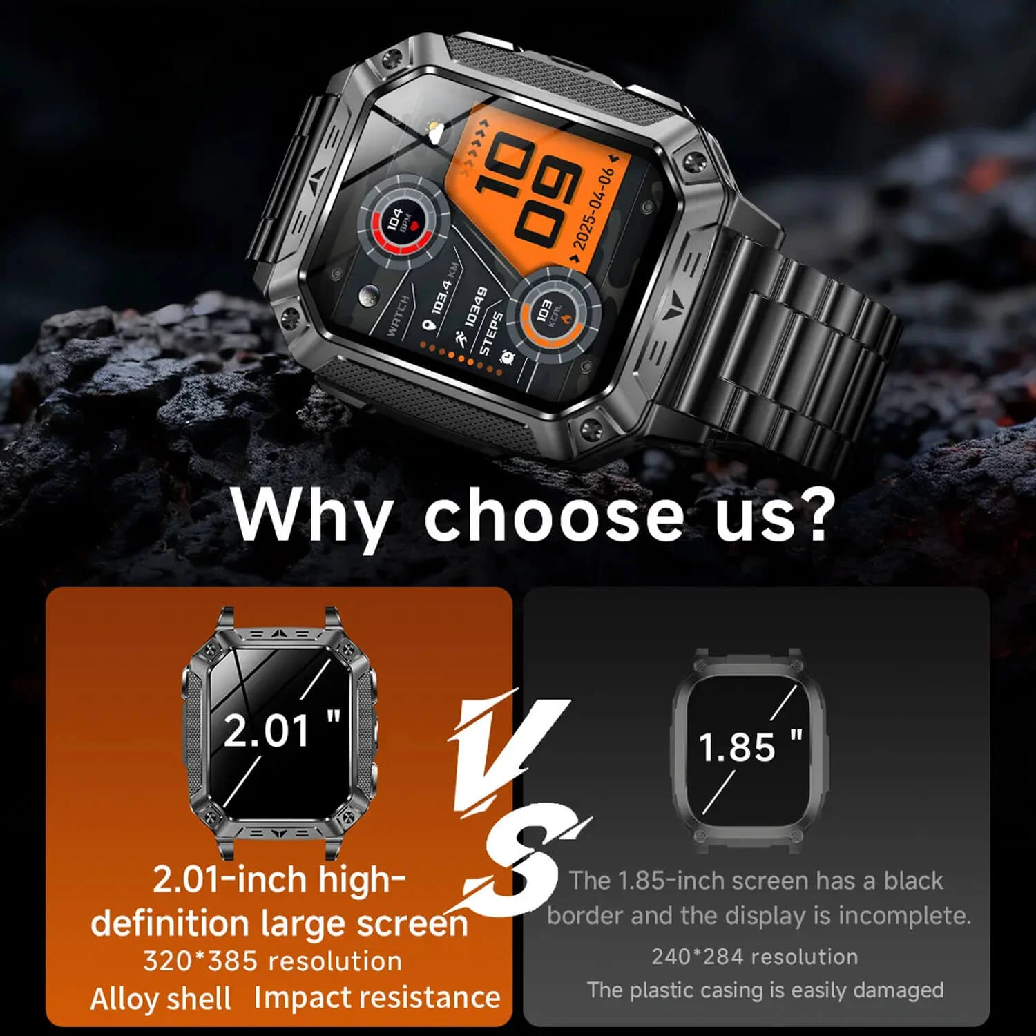 Smartwatch Microwear AK86 - Grey Silicone