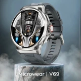 Smartwatch Microwear V69 - Grey Silicone
