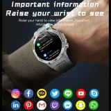 Smartwatch Microwear AK82 - Silver Steel