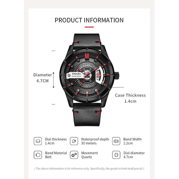 SMAEL 9011 Sports Watch Military Dual Display - Brown