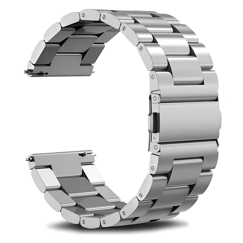 Bakeey  Λουράκι Stainless Steel 22mm με Quick Release - Silver Steel