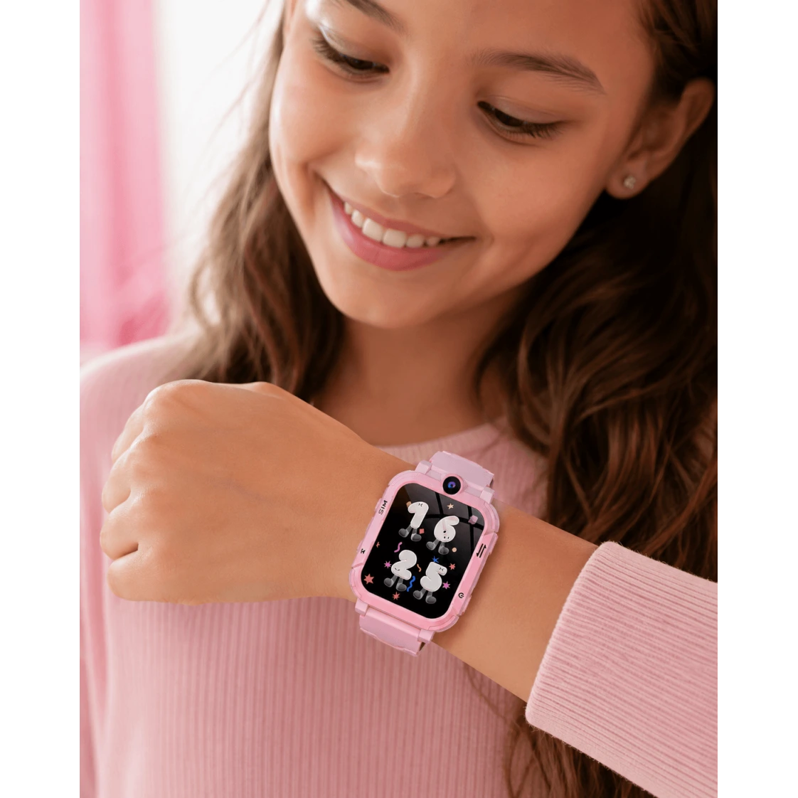 Smartwatch Microwear Y86 4G GPS WIFI - Pink Silicone